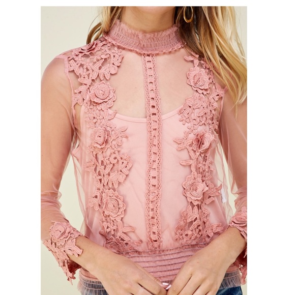Pink 3D Floral Top - Picture 2 of 8